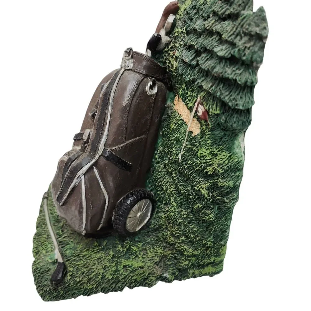 Golf Bookends Bucket of Balls Bag Clubs Irons Resin Approx 7
